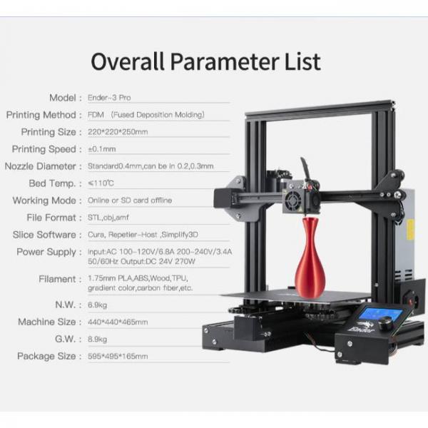 3D εκτυπωτής γρήγορης και υψηλής ακρίβειας Creality με πολλαπλές παράμετρους