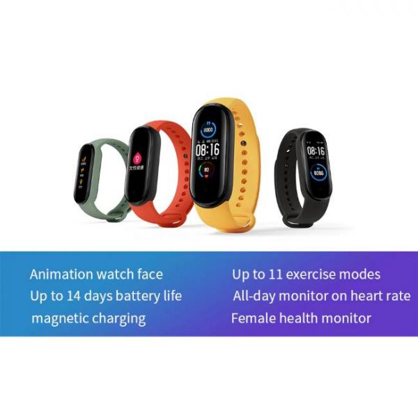 Έξυπνο ρολόι υγείας Xiaomi Mi Band 5 με πολλαπλές εφαρμογές