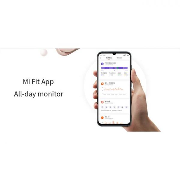 Έξυπνο ρολόι υγείας Xiaomi Mi Band 5 συνδεόμενο με την εφαρμογή MI Fit