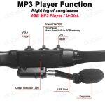 Ασύρματο Τηλέφωνο Bluetooth & Mp3 Έξυπνα Γυαλιά Ηλίου - Image 9