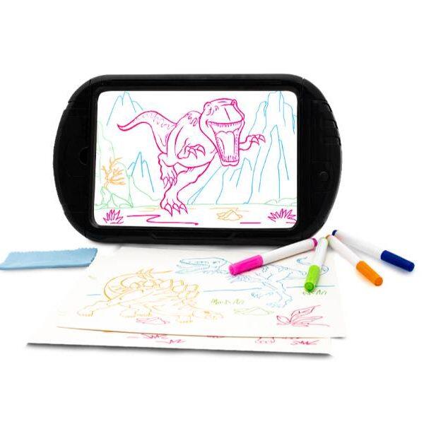 Δεινόσαυρος – 3D Λαμπερό Τάμπλετ Σχεδίασης με Μαρκαδόρους από Νέον