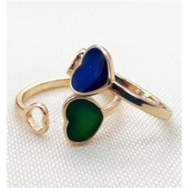 Δαχτυλίδι-Καρδιά Εναλλαγής Χρωμάτων ανάλογα με την Θερμοκρασία