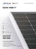 Ja Solar Ηλιακό Πάνελ 550 Watt JAM72D30 MB Μαύρο Πλαίσιο Διπλής Όψης - Image 2