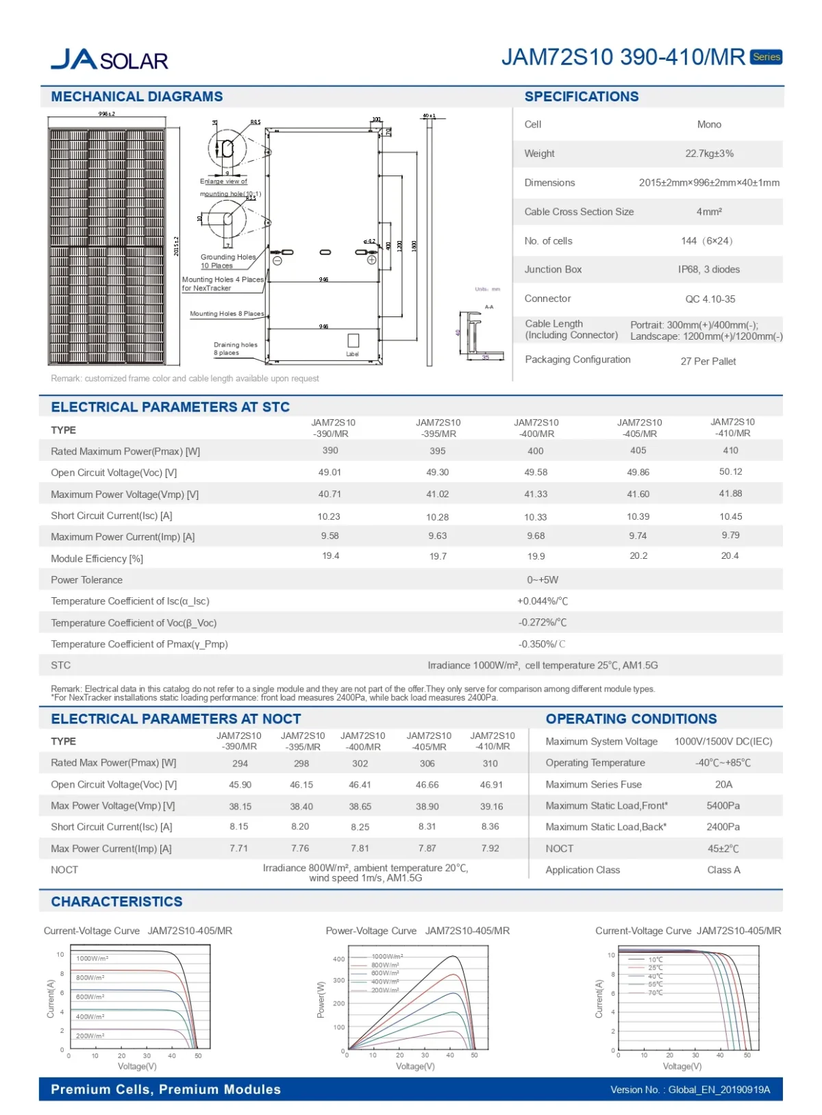 Ja Solar Ηλιακό Πάνελ 410 Watt JAM72S10-410/MR - Image 4
