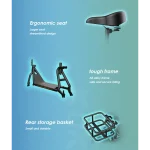 KuKirin C1 Αναδιπλούμενο Ηλεκτρικό Πατίνι με Χοντρά Ελαστικά - Image 10