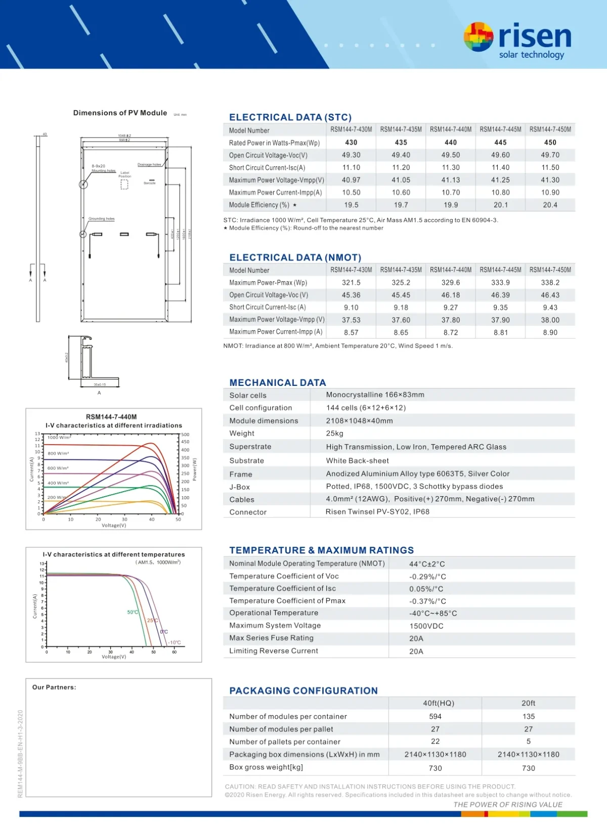 Risen Ηλιακό Πάνελ 450 Watt RSM144-7-450M Μονοκρυσταλλικό - Image 4