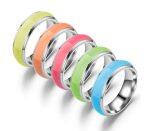 Φωτεινό Δαχτυλίδι από Ανοξείδωτο Ατσάλι που Λάμπει στο Σκοτάδι