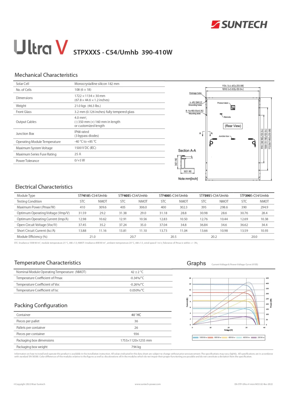 Suntech Ηλιακό Πάνελ 400 Watt STP400S - C54/Umhb Μαύρο Πλαίσιο - Image 4