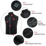 Θερμαινόμενο Γιλέκο Unisex (Ρυθμιζόμενο) - Image 3