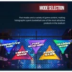 basketball interactive projection with many modes