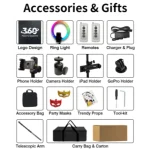 photo booth with many accessories