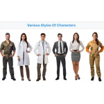 Οθόνη με τεχνητή νοημοσύνη και διάφορα avatar