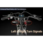 ηλεκτρικό ποδήλατο με ενσωματωμένα φλας